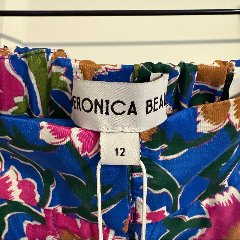 Veronica Beard Floral Wide Leg Pants - Blue and Pink - Picture 7 of 10